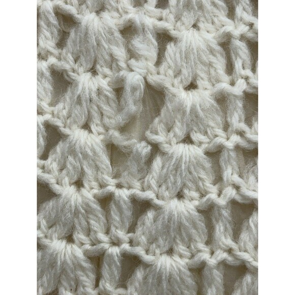 Tami Wool crochet Skirt British Crown Colony Of Hong Kong Cream 10 VTG *FLAWS* - Picture 16 of 16